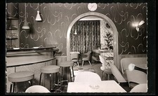 Gefrees /Ofr., Innenansicht vom Stadt-Café Gefrees, Ansichtskarte 