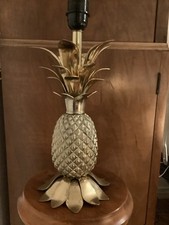Ananas Tischlampe, Mid Century, Massiv Messing, Hand Made , Fuß 35cm