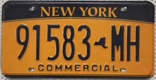 New York USA Nummernschild Kennzeichen US Commercial License Plate Schild .. MH