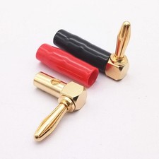Audiophile Qualität 4 mm rechter Winkel L Typ Bananenstecker für Lautsprecher