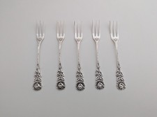5 Kuchengabeln Antiko 800er