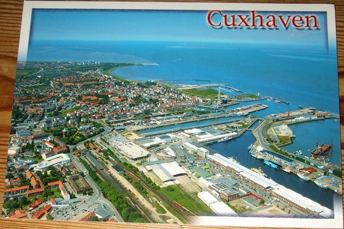 Luftbild cuxhaven hafen - luftbild,