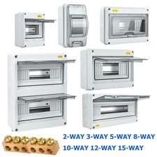 AUFPUTZ SICHERUNGSKASTEN KLEINVERTEILER VERTEILERKASTEN MIT HUTSCHIENE IP65 CE