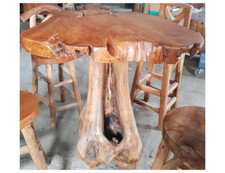 Stehtisch TEAK Gartentisch Set