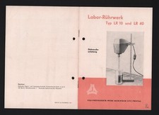 FREITAL, Prospekt 1964, VEB Prüfgeräte-Werk Medingen Labor-Rührwerk Typ LR 10 LR