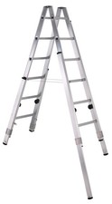 Zarges Stehleiter Varioflex B mit verlängerbaren Holmen 2x8 Stufen treppengängig