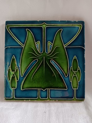 Jugendstil fliese blau grün - jugendstil,