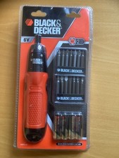 Black & Decker 6V Batterie-Stabschrauber A7073-XJ 02 OVP, inklusive 14 Bits