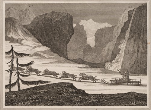 Bergige winterlandschaft mit - bergige,