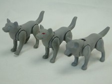 3 x Playmobil Wolf Grau Zubehör Ritter