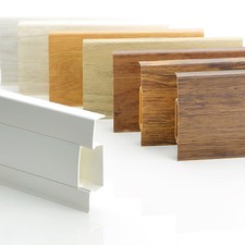 75 mm Sockelleiste Leiste Fussleiste Laminatboden PVC Vinylboden Teppichboden