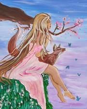 Acrylbild auf leinwand frau - auf, leinwand,