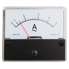 Amperemeter Analog 0 - 5 A AC zum Einbau, Messinstrument mit integriertem Shunt