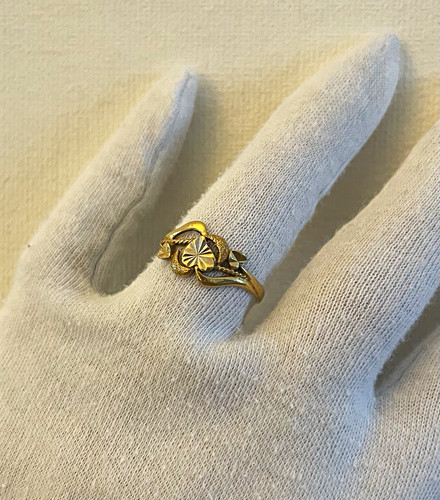 22k gelbgold ring blumenmotiv - 22k,