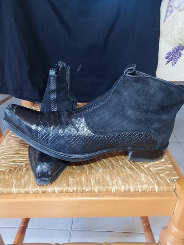 Schwarze rote stiefeletten aus - stiefeletten,