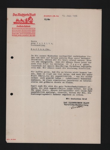 Frankfurt brief 1936 - frankfurt/m.,,