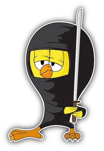 Autoaufkleber ninja huhn - ninja, k2500
