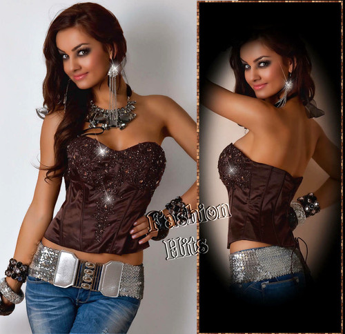 Corsage partytop pailletten - partytop,