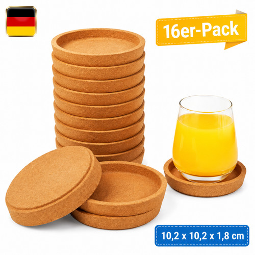 Stück korkuntersetzer rund - 16,