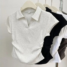 Kurzarm-Oberteil mit Revers