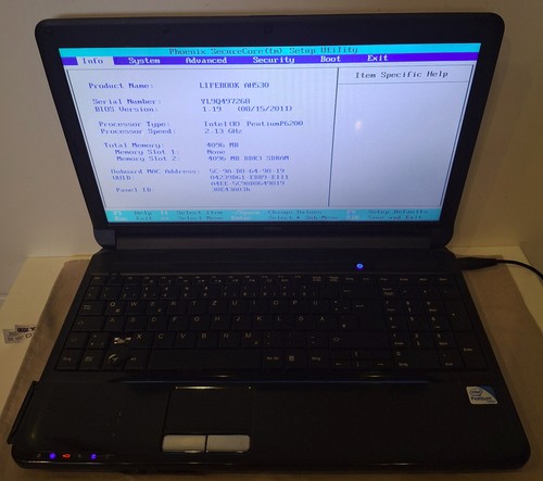 Fujitsu siemens lifebook ah530 - fujitsu-siemens,