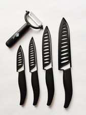 Keramikmesser-Set, Küchenmesser, Kochmesser, Messerset Zirkonia weiß mit Schutz