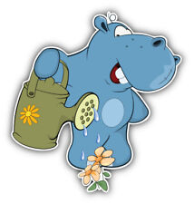 10cm Auto-Aufkleber Sticker Decal Laptop Farbe Nilpferd G?rtner Toon Comic H1771