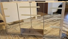 Spiegelschrank Bad mit LED Beleuchtung 120 cm Ahorn