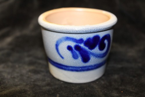 Steingut topf grau blau - blau, klein