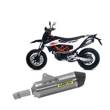 Auspuff + Link Arrow Racing All Race F Carbon Ktm 690ENDURO 2019 > 2020