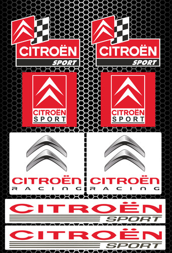 Citroen racing aufkleber set - racing, x