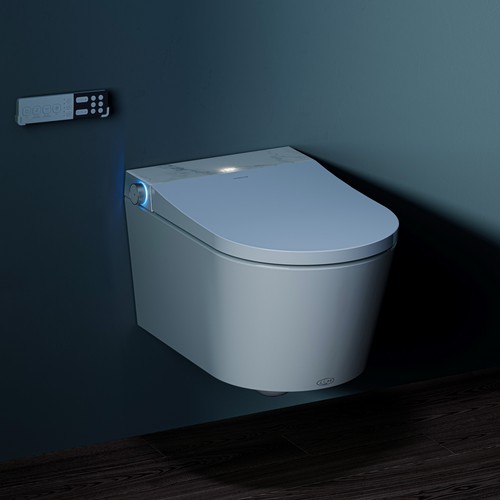 Intelligente wandtoilette mit - intelligente, wandtoilette,mit