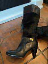 FAST NEUE STIEFEL... TOMMY HILFIGER ECHT PONYFELL LEDER STIEFEL SCHWARZ GR.40•