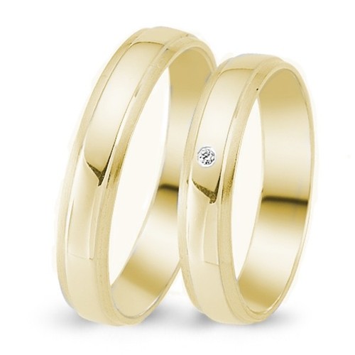 Paar trauringe 585 gold - 1,
