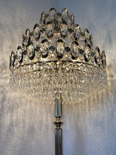 Palwa Stehleuchter 6-flammig mit Bleikristall 24 Karat vergoldet