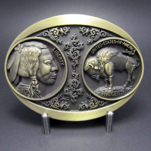 Buckle indianer usa büffel - buckle,