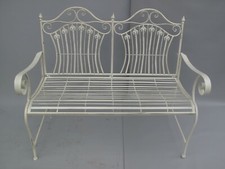 Gartenbank Metallbank Sitzbank rustikal Antik Stil Eisen Parkbank Breite 120cm