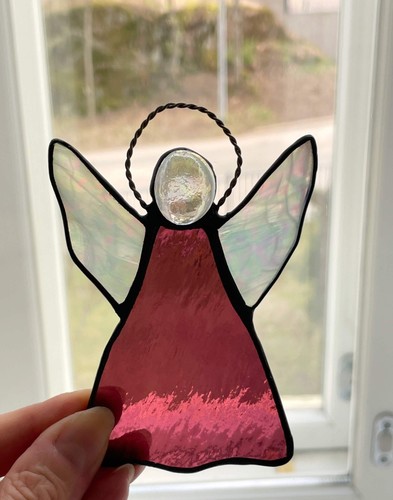 Handgefertigter buntglas engel - buntglas,