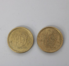 2x Münzen 10 Kronor 2002 "B"