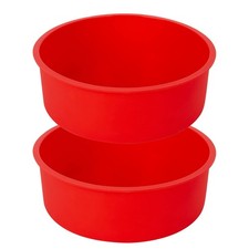 2Stk Silikonbackform 16cm Rund Kuchen Backform Kuchenform Brotbackform Neu