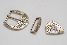 Gürtelschnalle mit Schlaufe + Spitze, ca. 37 mm, Silber, Mittelalter, Ritter