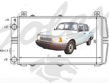 Radiator Kühler vorne Wasserkühler 1.3 Wartburg 353 88-91 VW Motor NEU