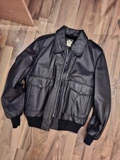 Lederjacke schwarz Pilotenjacke Gr.M Teddyfutter 