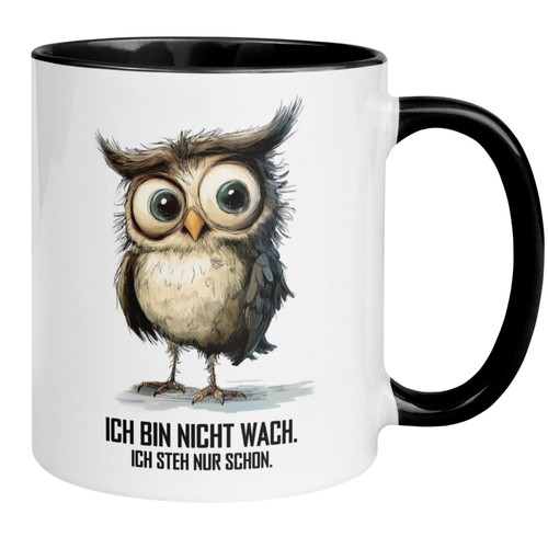 Tasse eule ich bin - tasse,