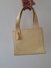 Lamarthe Handtasche Leder Retro Vintage Gelb