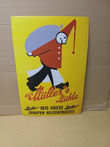 Müllers mühle werbeschild - -,