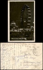 Prater-Wien Riesenrad bei Nacht-Beleuchtung 1942   2. Weltkrieg Feldpost gel