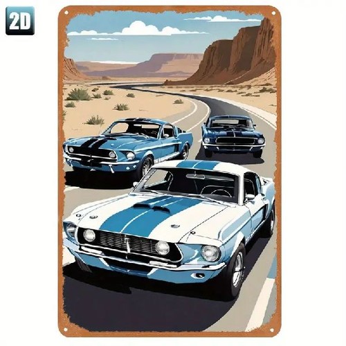 Blechschild muscle car auto - blechschild,