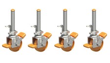 4x Layher Fahrgerüst Rollgerüst Zifa Lenkrolle 400 mit Spindel 150mm 1300.150