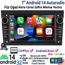 Für Opel Astra Corsa Meriva Vectra Autoradio Android 14 Carplay GPS NAVI RDS KAM